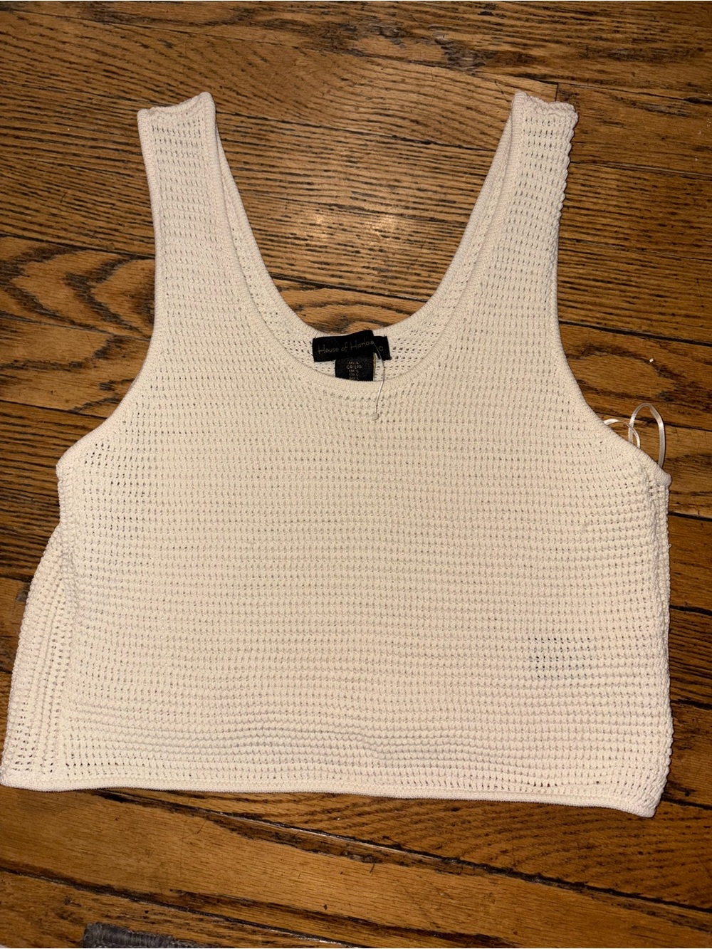 House of Harlow 1960 Crochet Tank Crop Top in Cream